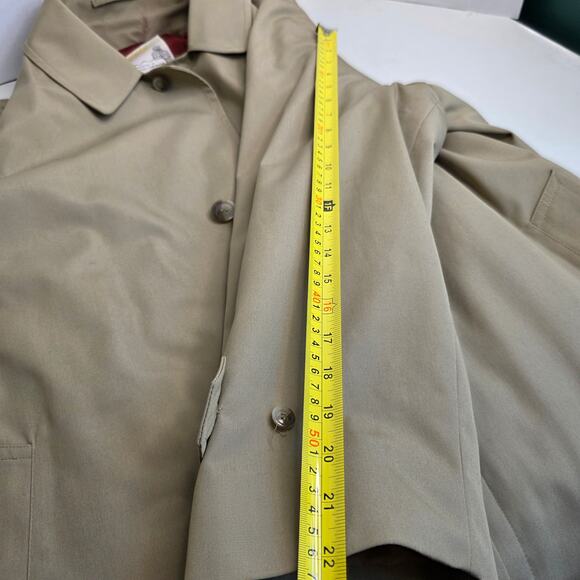 VINTAGE London Towne Brown Long Coat, Mens, 46 Long - Picture 8 of 12